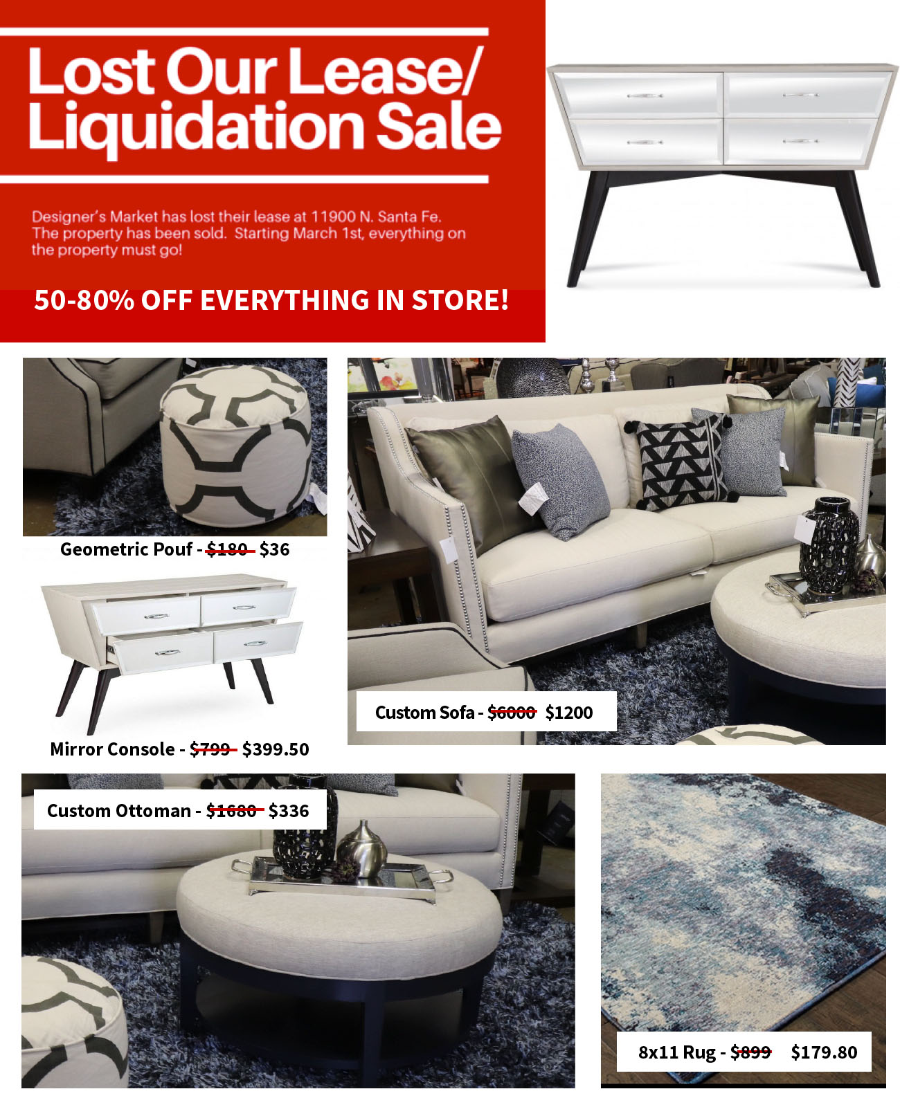 Liquidation Sale 50 80 Off